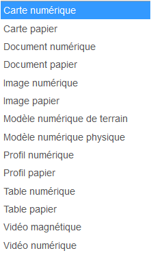 liste déroulante
